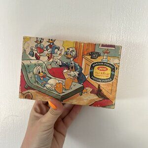 Vintage 1967 Disney Character Jaymar Bantam Pocket Picture Puzzle Donald Duck‎